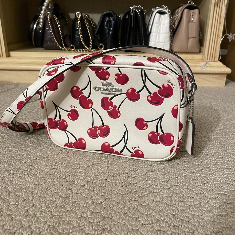 Coach Jamie Cherry Print Crossbody Bag